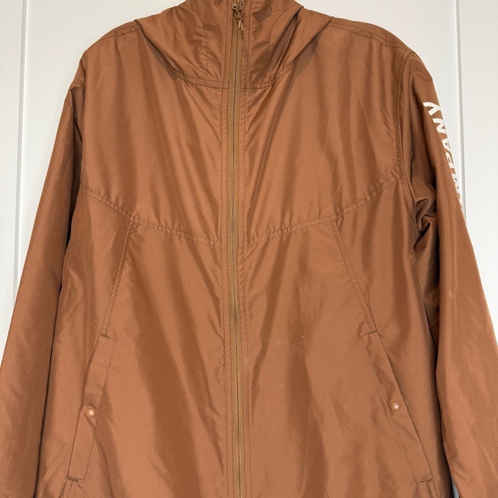 Herschel Supply Co. Packable Brown Voyage Wind Breaker Zip Up Jacket Size Medium - Picture 2 of 10